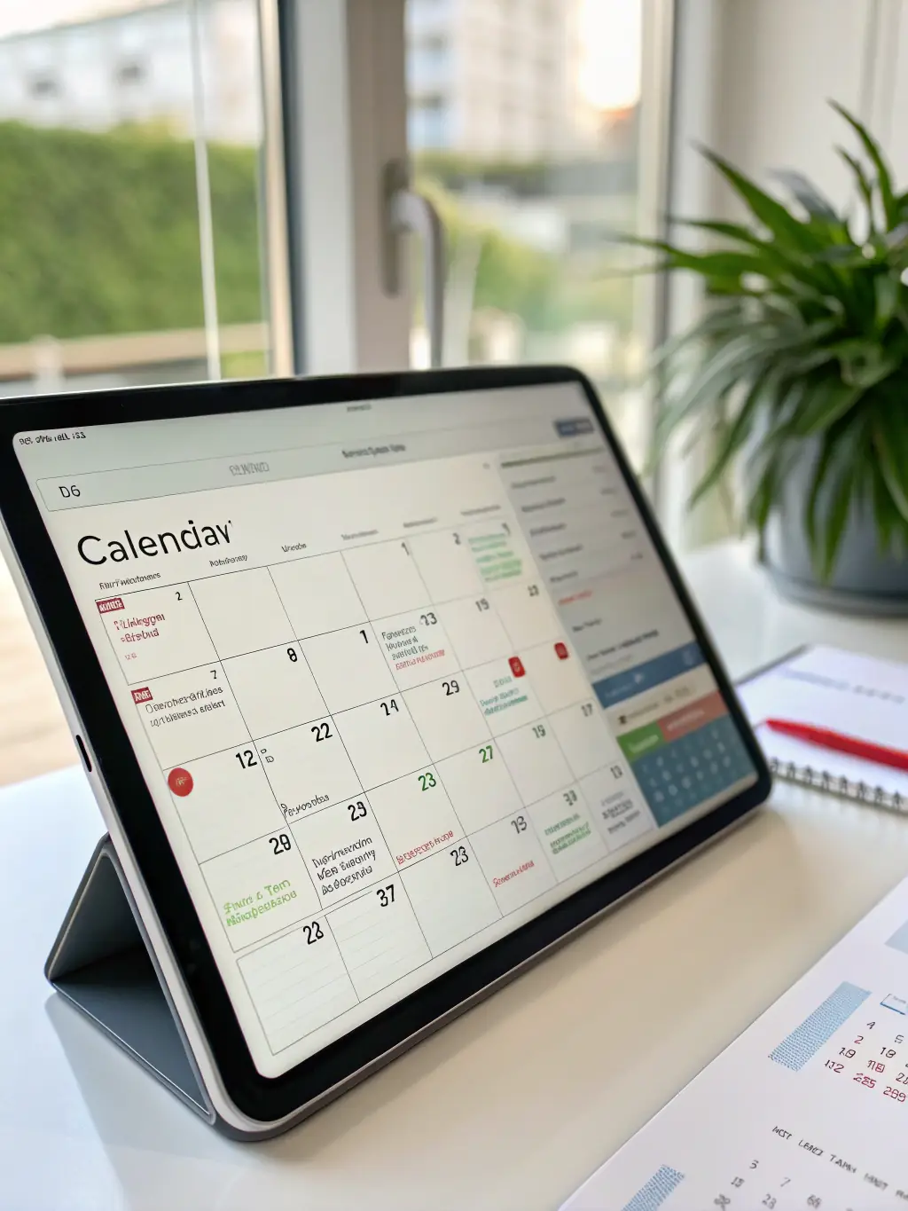 A digital calendar interface displaying scheduled appointments, emphasizing the ease of appointment management.